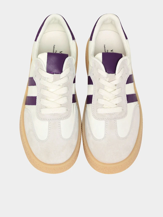 Кеды женские демисезонные, цвет молочный, текстиль/натуральный спилок 3630212 | 5