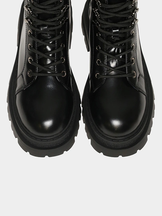 Ботинки женские зимние, цвет черный, натуральная масляная кожа 1013344M | 4