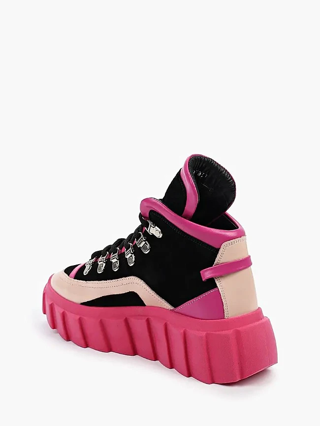 Кроссовки женские демисезонные, цвет фуксия, натуральная кожа 136589 | 3