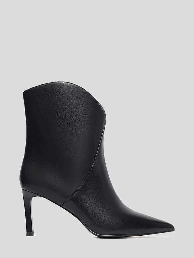 Полусапоги женские демисезонные, цвет черный, натуральная кожа 1730250 | 2