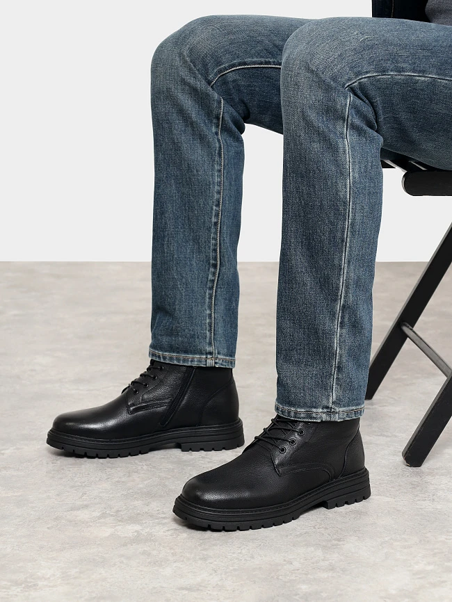 Ботинки мужские зимние, цвет черный, натуральная кожа M24VC070M | 10