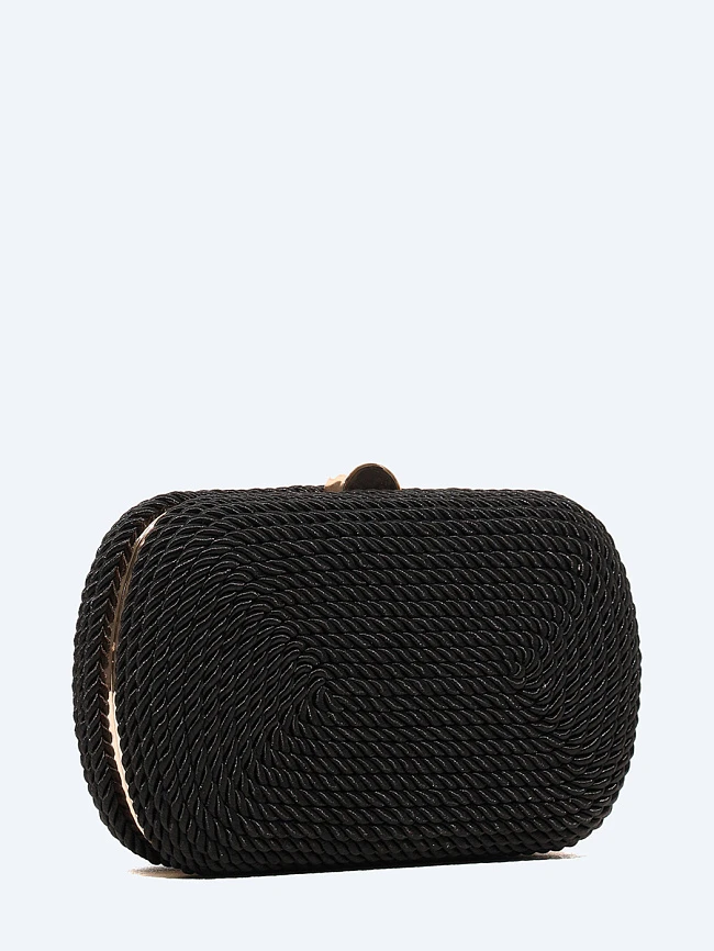 Клатч женский осень-зима, цвет черный, текстиль C1420-01 | 2