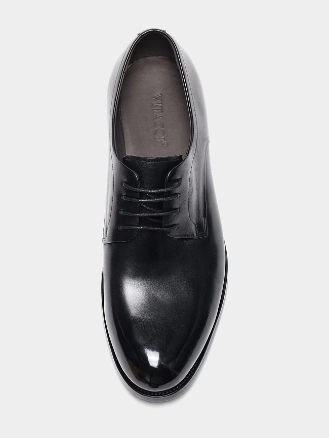 Полуботинки мужские всесезонные, цвет черный, натуральная кожа M262208 | 4