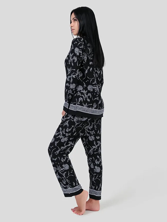 Пижама (джемпер+брюки) женские всесезонные PYJ9329-01 | 2
