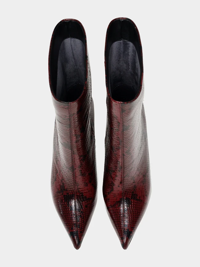 Полусапоги женские всесезонные, цвет бордовый, натуральная кожа 1494637 | 5