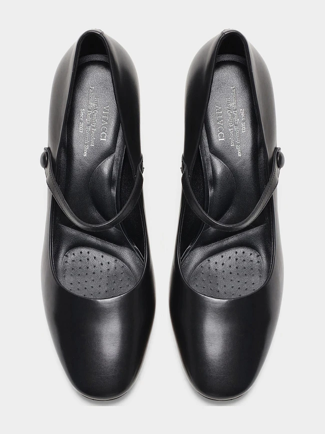 Туфли женские всесезонные, цвет черный, натуральная кожа 497272 | 5