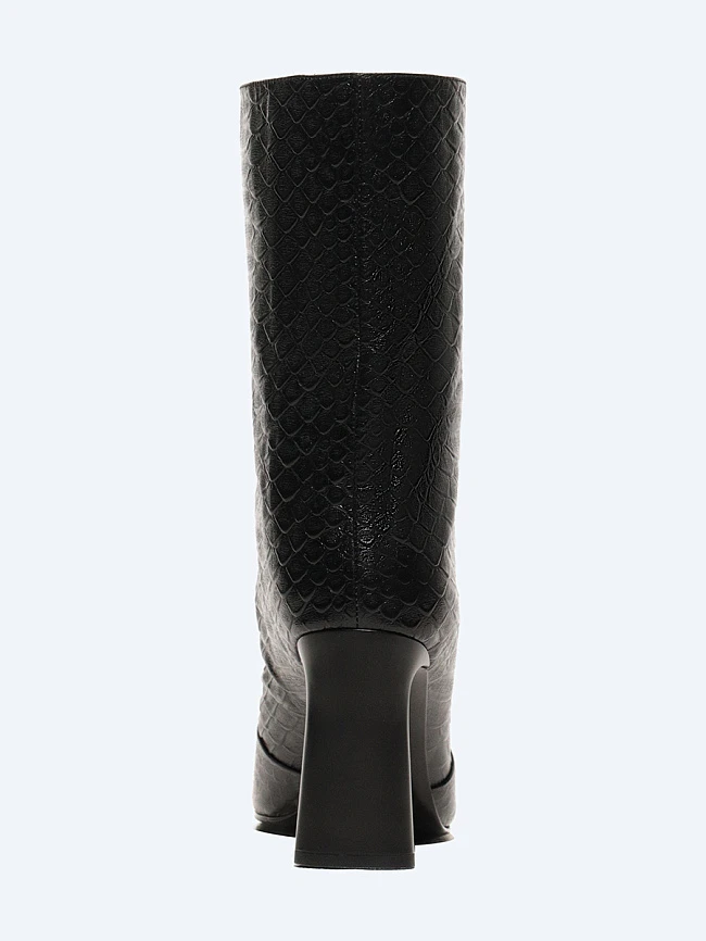 Полусапоги женские демисезонные, цвет черный, натуральная кожа 1494715 | 5