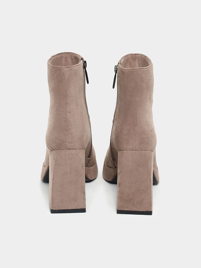 Ботильоны женские демисезонные, цвет серый, искусственный велюр 1399227 | 5