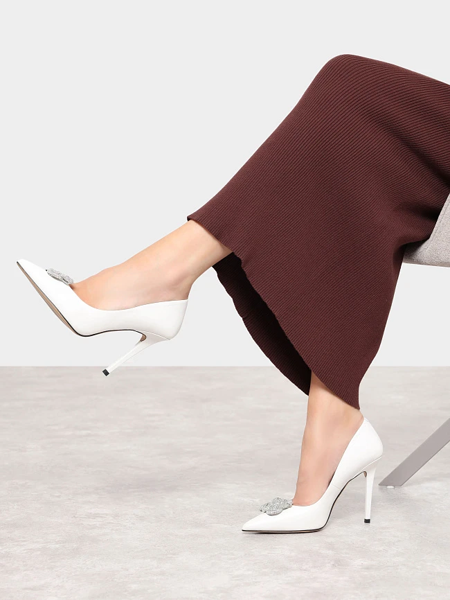 Туфли женские всесезонные, цвет белый, натуральная кожа 944092 | 12