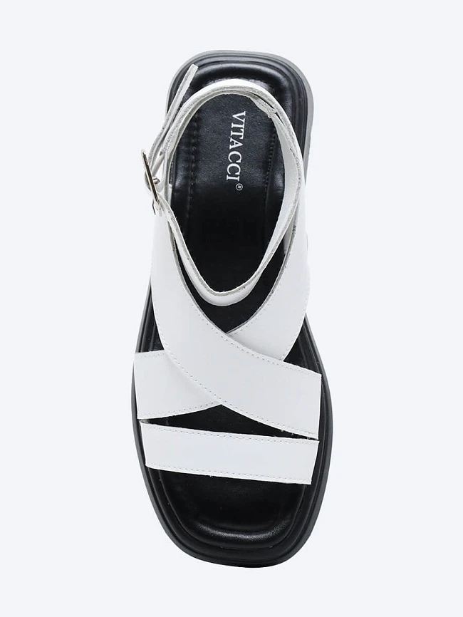 Сандалии женские летние, цвет белый, натуральная кожа и полимерные материалы 6810026 | 4