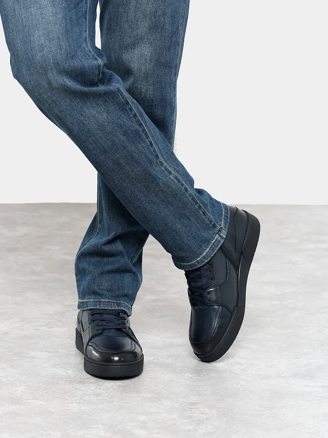 Кеды мужские демисезонные, цвет синий, натуральная кожа M1781446 | 9