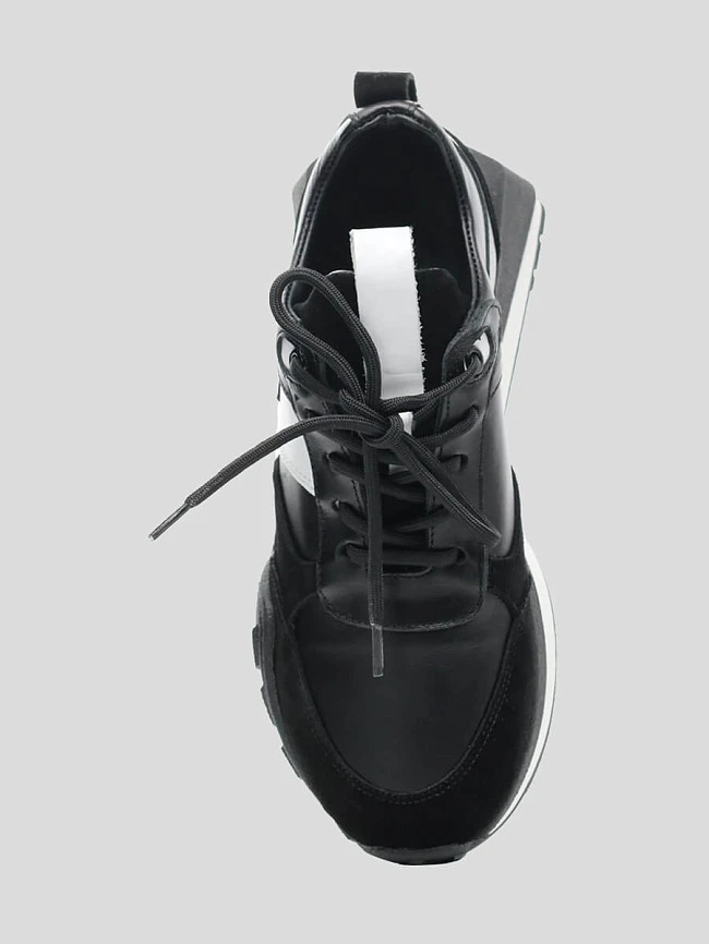 Кроссовки женские демисезонные, цвет черный, натуральная кожа 1221288 | 5