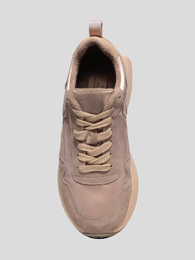 Кроссовки женские демисезонные, цвет коричневый, текстиль/натуральная кожа и полимерные материалы 1848057 | 4