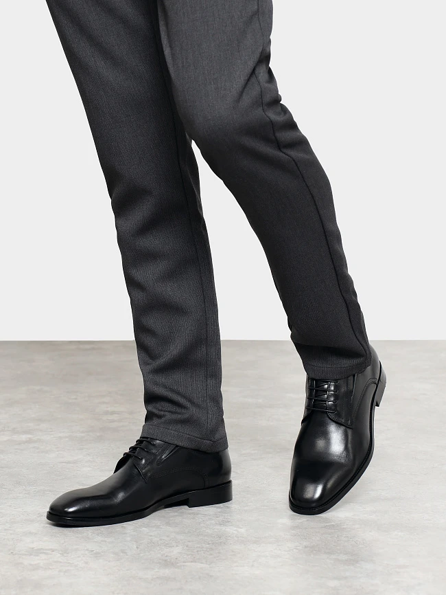 Полуботинки мужские всесезонные, цвет черный, натуральная кожа M1022940 | 7