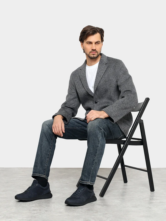 Кроссовки мужские демисезонные, цвет синий, натуральный нубук M1782601 | 11