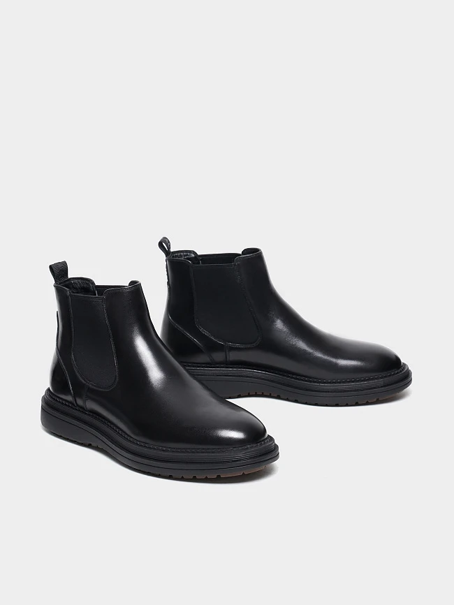 Ботинки мужские зимние, цвет черный, натуральная кожа M1023021M | 2