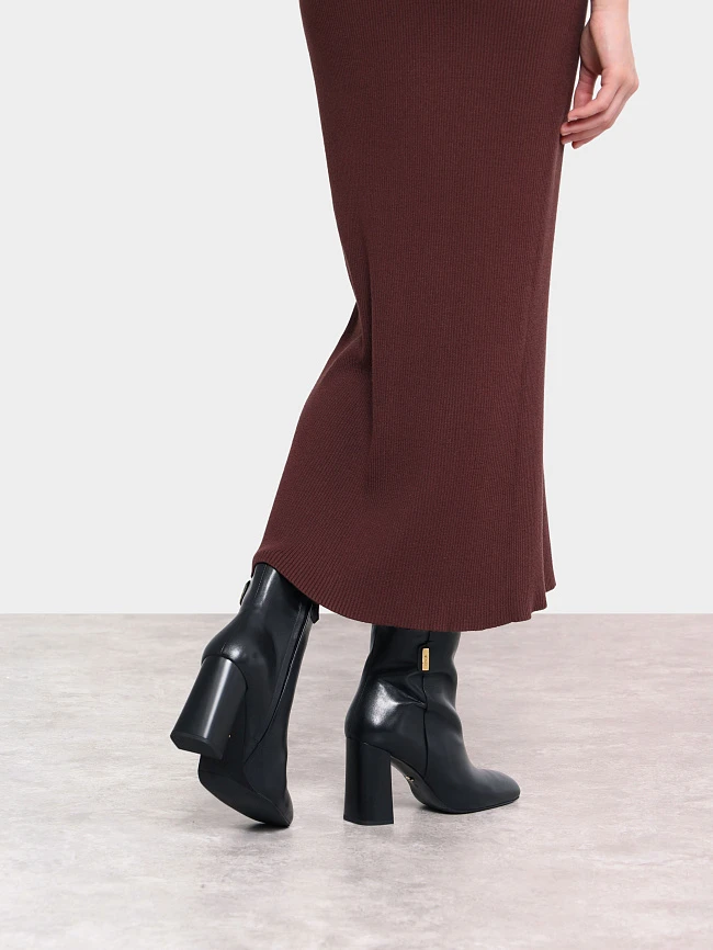 Полусапоги женские демисезонные, цвет черный, натуральная кожа 1493680 | 9