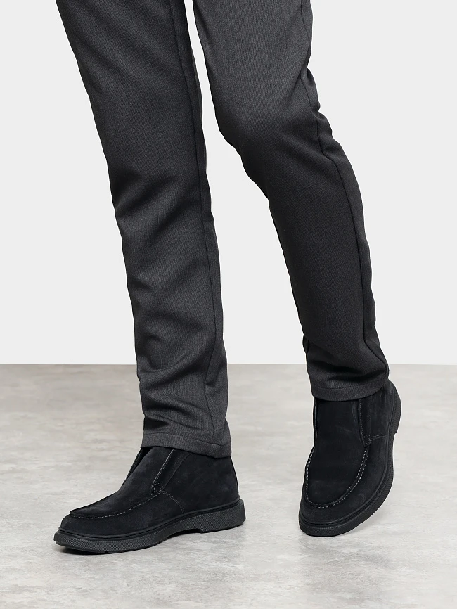 Ботинки мужские зимние, цвет серый, натуральный спилок M801042M | 7