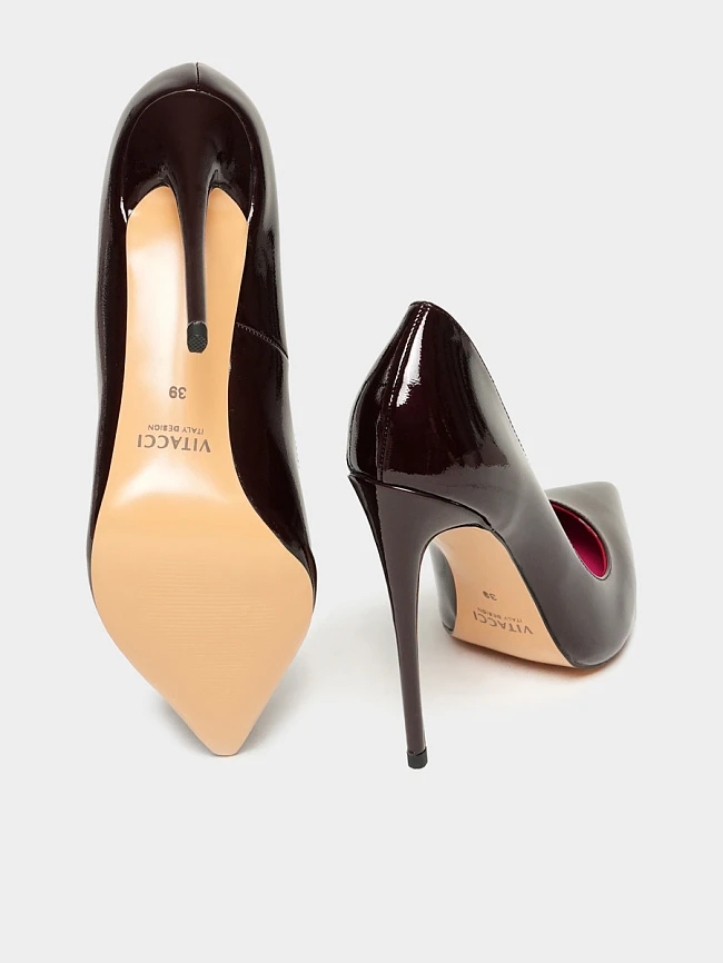 Туфли женские всесезонные, цвет бордовый, искусственная лаковая кожа 6550230P2 | 3