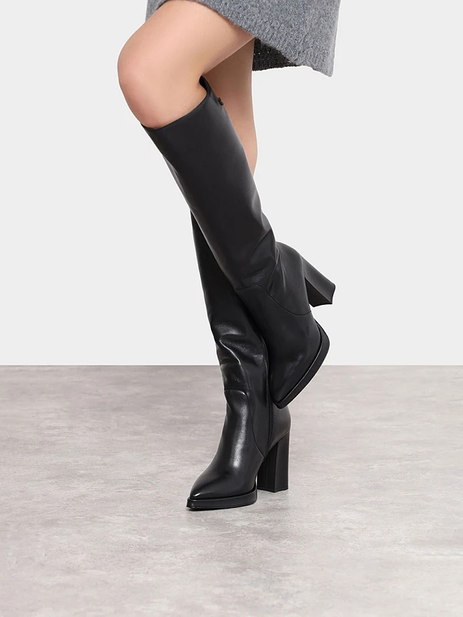 Сапоги женские зимние, цвет черный, натуральная кожа 1821135M-1 | 8