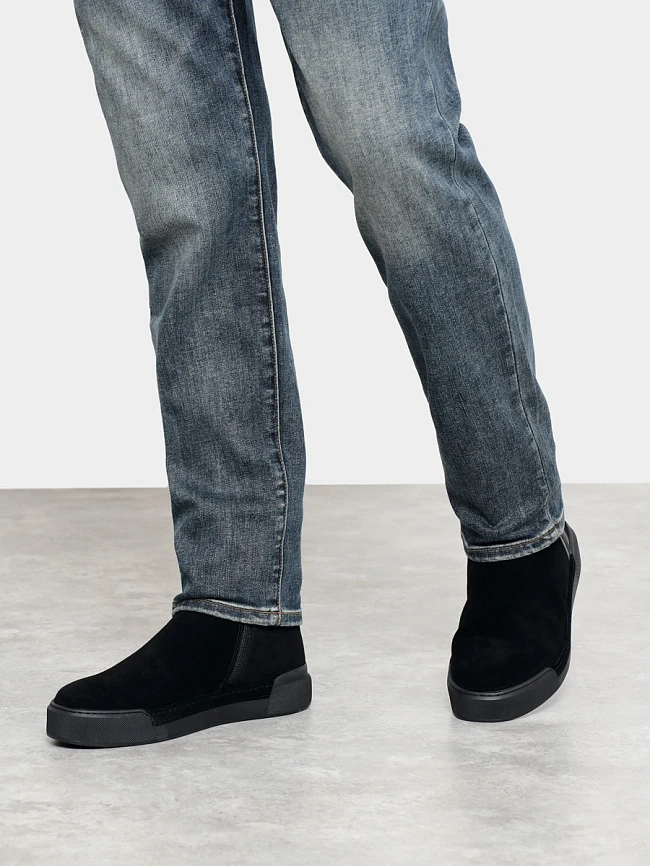 Полусапоги мужские зимние, цвет черный, натуральный спилок M1782122M | 6