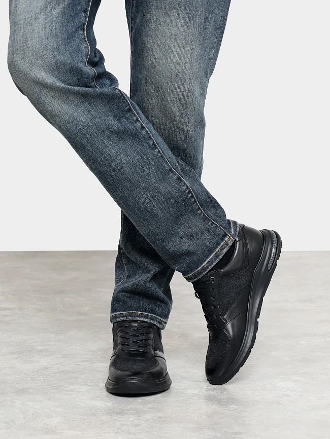 Кроссовки мужские демисезонные, цвет черный, натуральная кожа/шерсть M1782596 | 9