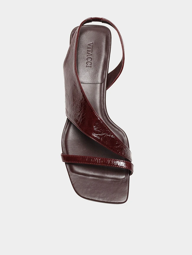 Босоножки женские летние, цвет бордовый, натуральная масляная кожа 1731370 | 4