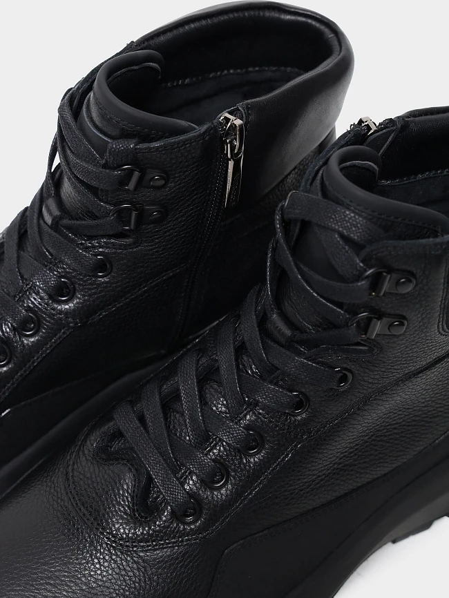 Ботинки мужские демисезонные, цвет черный, натуральная кожа M1782614 | 6