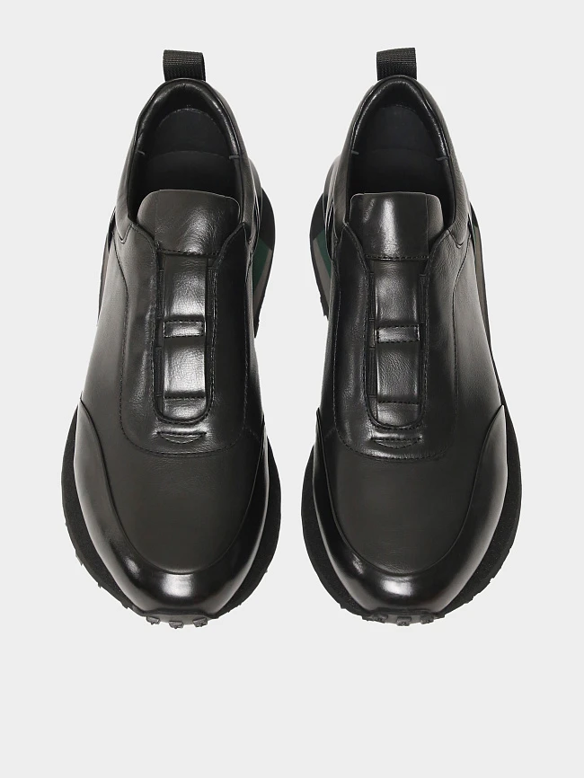 Кроссовки мужские демисезонные, цвет черный, натуральная кожа M1782006-1 | 5