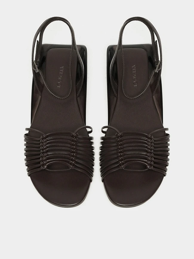 Сандалии женские летние, цвет коричневый, натуральная кожа 1821766 | 5