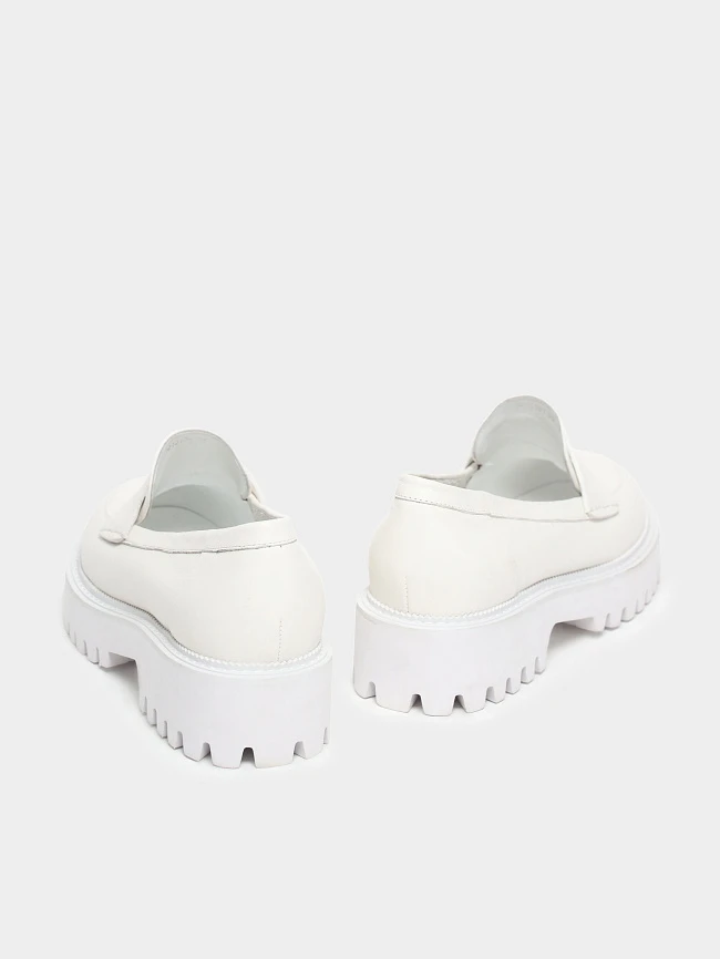 Лоферы женские всесезонные, цвет молочный, натуральная кожа 1013161 | 4