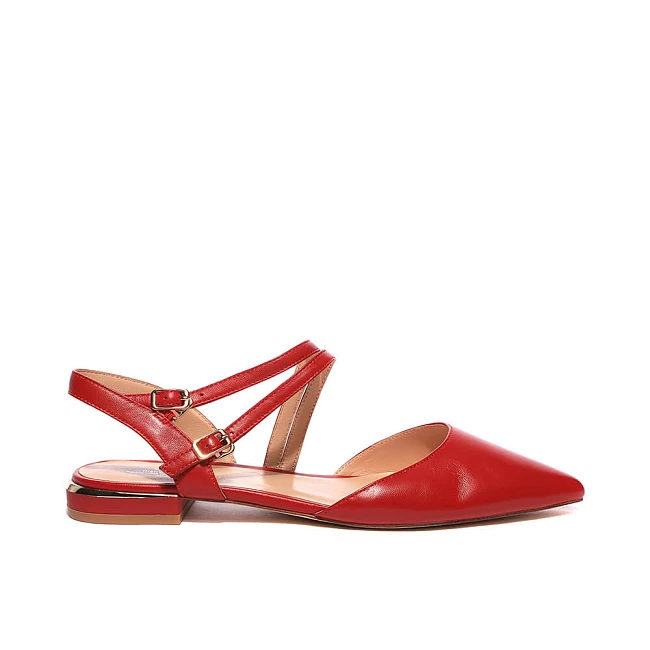 Босоножки 64675 женские цвет красный, натуральная кожа 64675           | 2