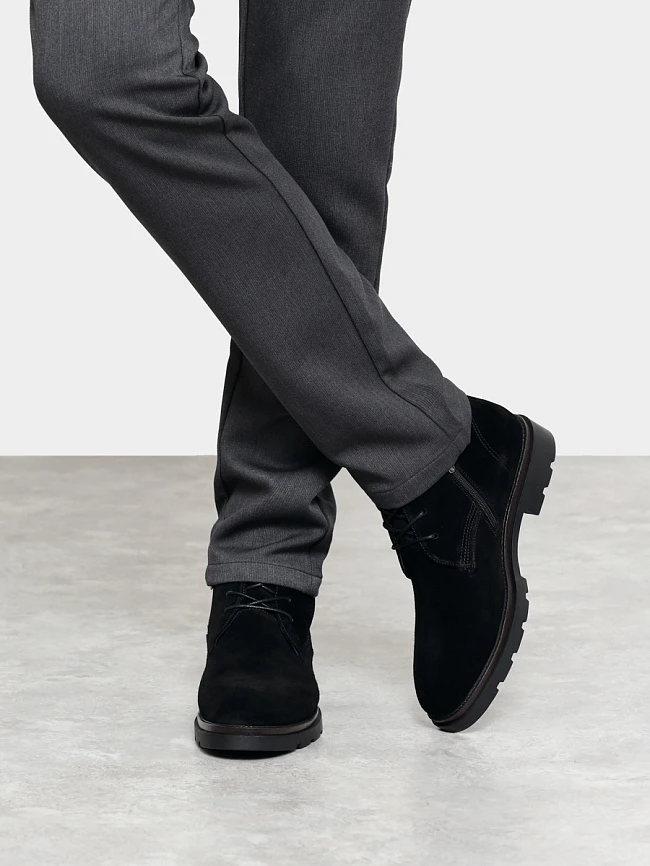 Ботинки мужские демисезонные, цвет черный, натуральный спилок M1782558 | 8