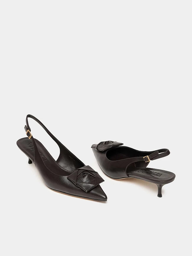 Туфли женские летние, цвет мокко, натуральная кожа 944370 | 3