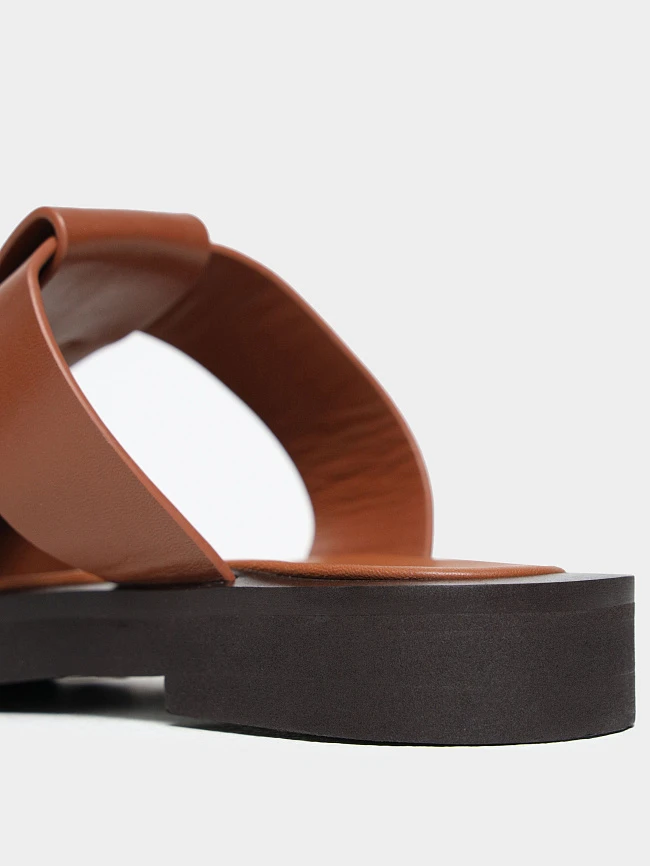 Сабо женские летние, цвет рыжий, натуральная кожа 1495067 | 5