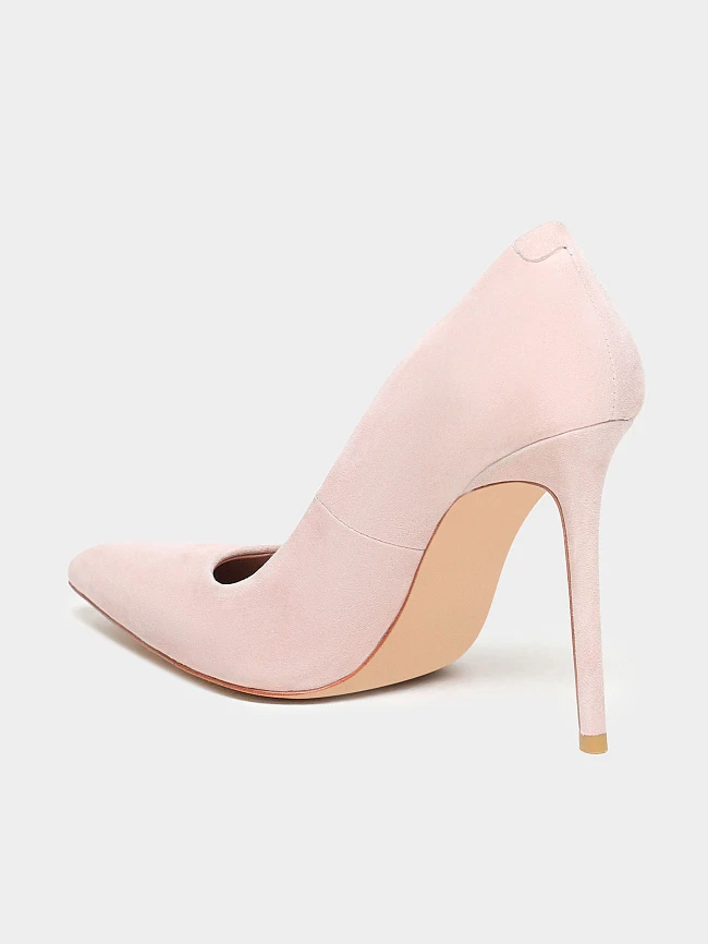 Туфли женские всесезонные, цвет пудровый, натуральный велюр 497508 | 3