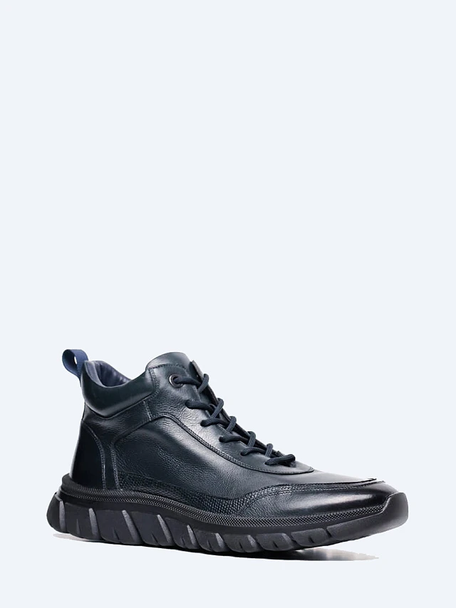 Кроссовки мужские зимние, цвет синий, натуральная кожа M1781500M | 1