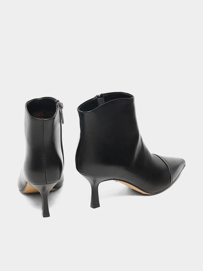 Ботильоны женские всесезонные, цвет черный, натуральная кожа 17VC400 | 4