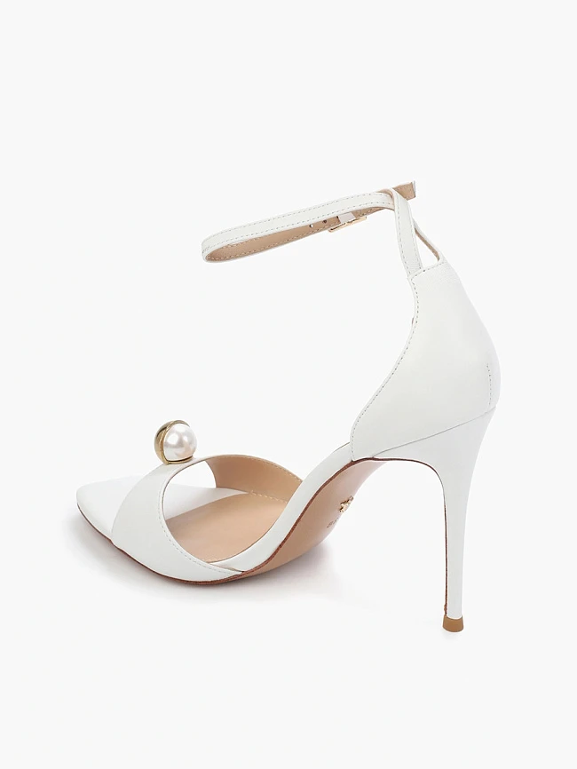 Босоножки женские летние, цвет белый, натуральная кожа 496918 | 3