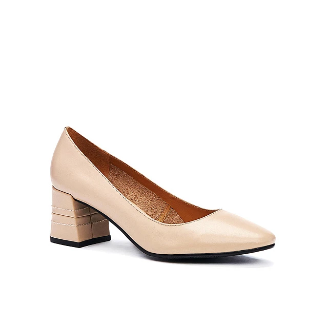 Туфли 86757 женские цвет бежевый, натуральная кожа 86757           | 1