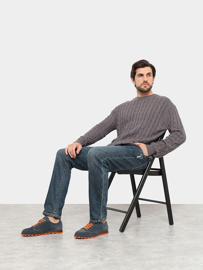 Кеды мужские демисезонные, цвет синий, натуральный спилок M1781864 | 10