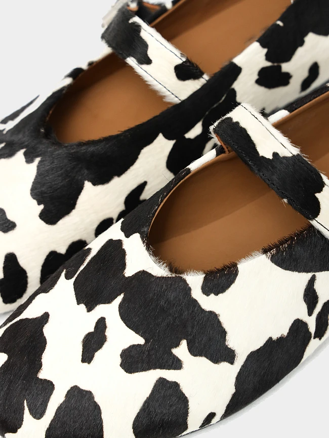 Балетки женские всесезонные, цвет мультиколор, натуральный мех (пони) 7210422 | 6