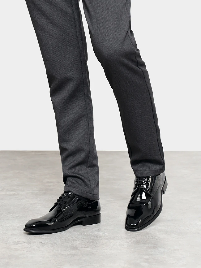 Полуботинки мужские всесезонные, цвет черный, натуральный наплак M1022954 | 7