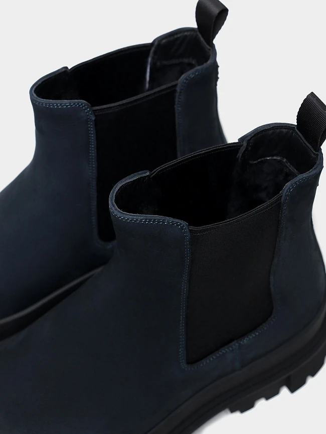 Ботинки мужские зимние, цвет синий, натуральный нубук M1022569M | 6