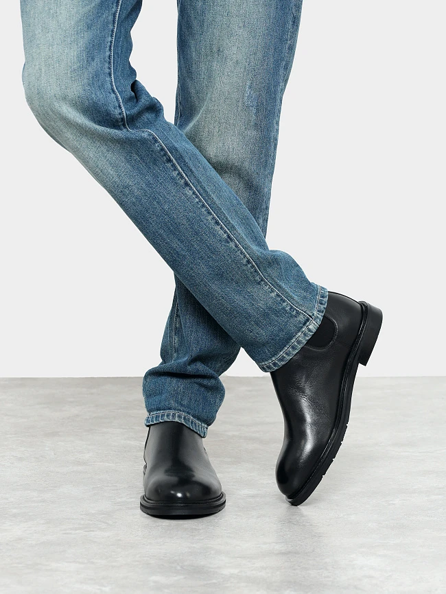 Ботинки мужские демисезонные, цвет черный, натуральная кожа M254292 | 9