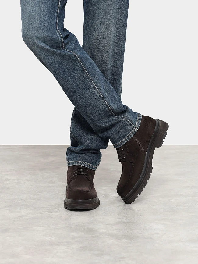 Ботинки мужские зимние, цвет коричневый, натуральный спилок M1022507M-1 | 9