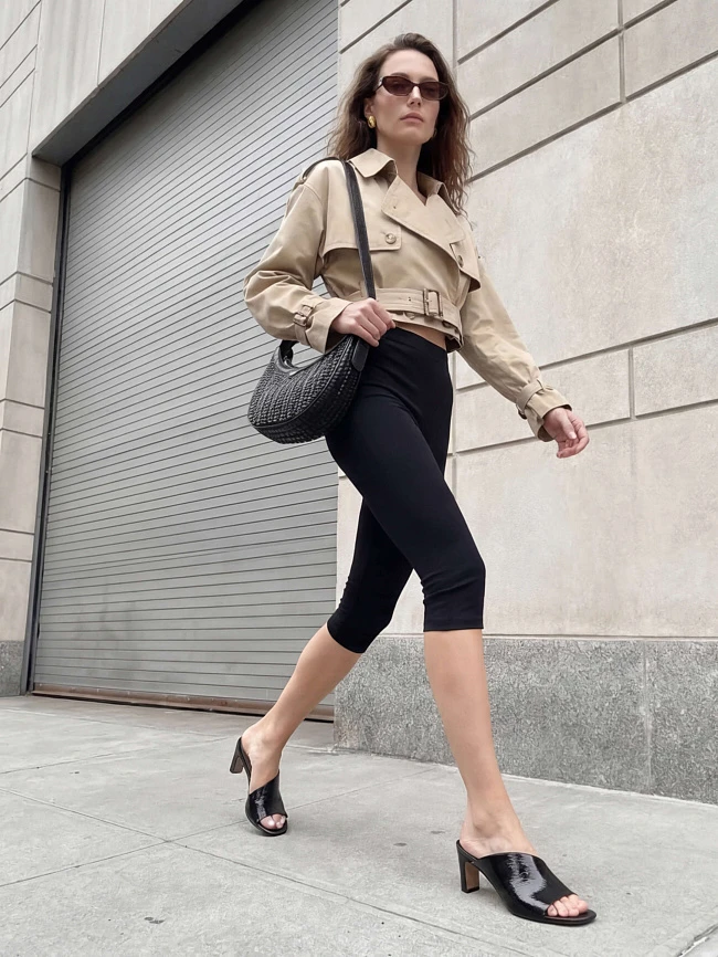 Сабо женские летние, цвет черный, натуральная масляная кожа 1731351 | 2