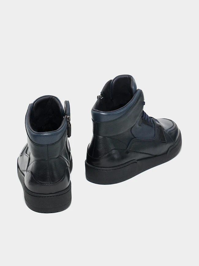 Кеды мужские демисезонные, цвет синий, натуральная кожа M1781446 | 4