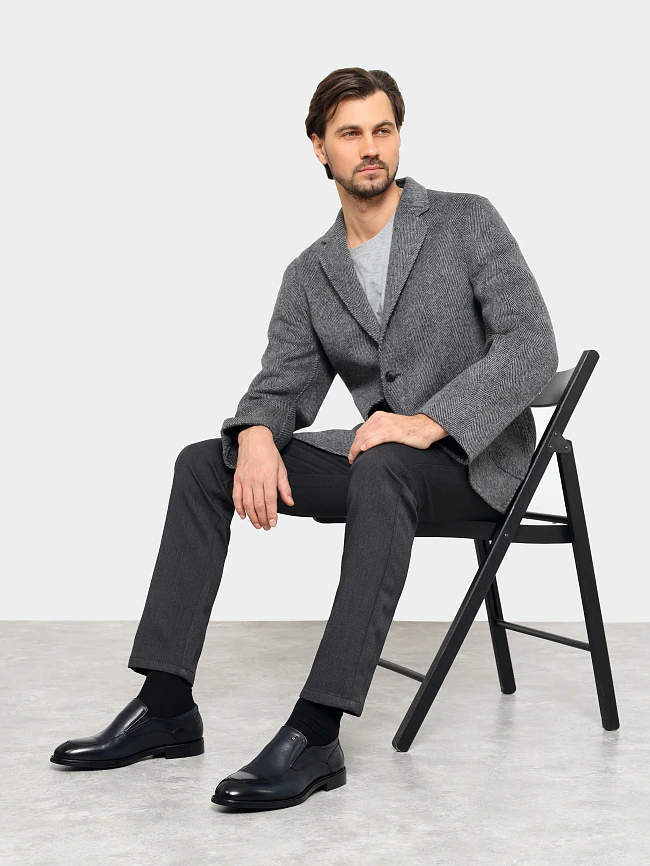 Туфли мужские всесезонные, цвет синий, натуральная кожа M1022922 | 11