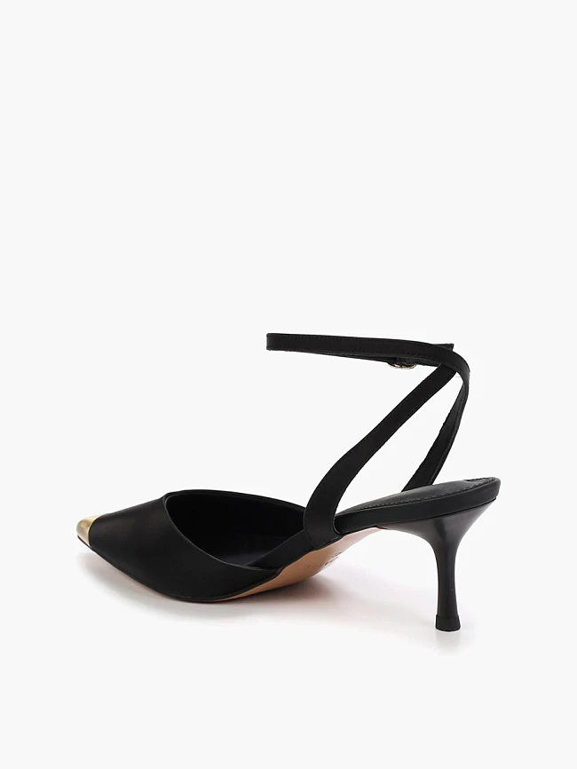 Туфли женские летние, цвет черный, натуральная кожа 17VC221 | 3